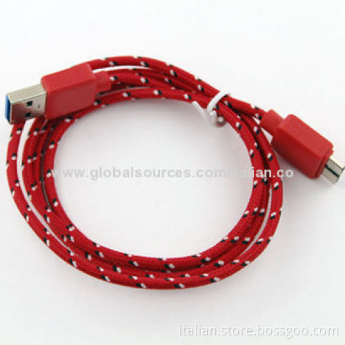 Braided Fabric USB3.0 Note3 Cable for Samsung Galaxy Note3